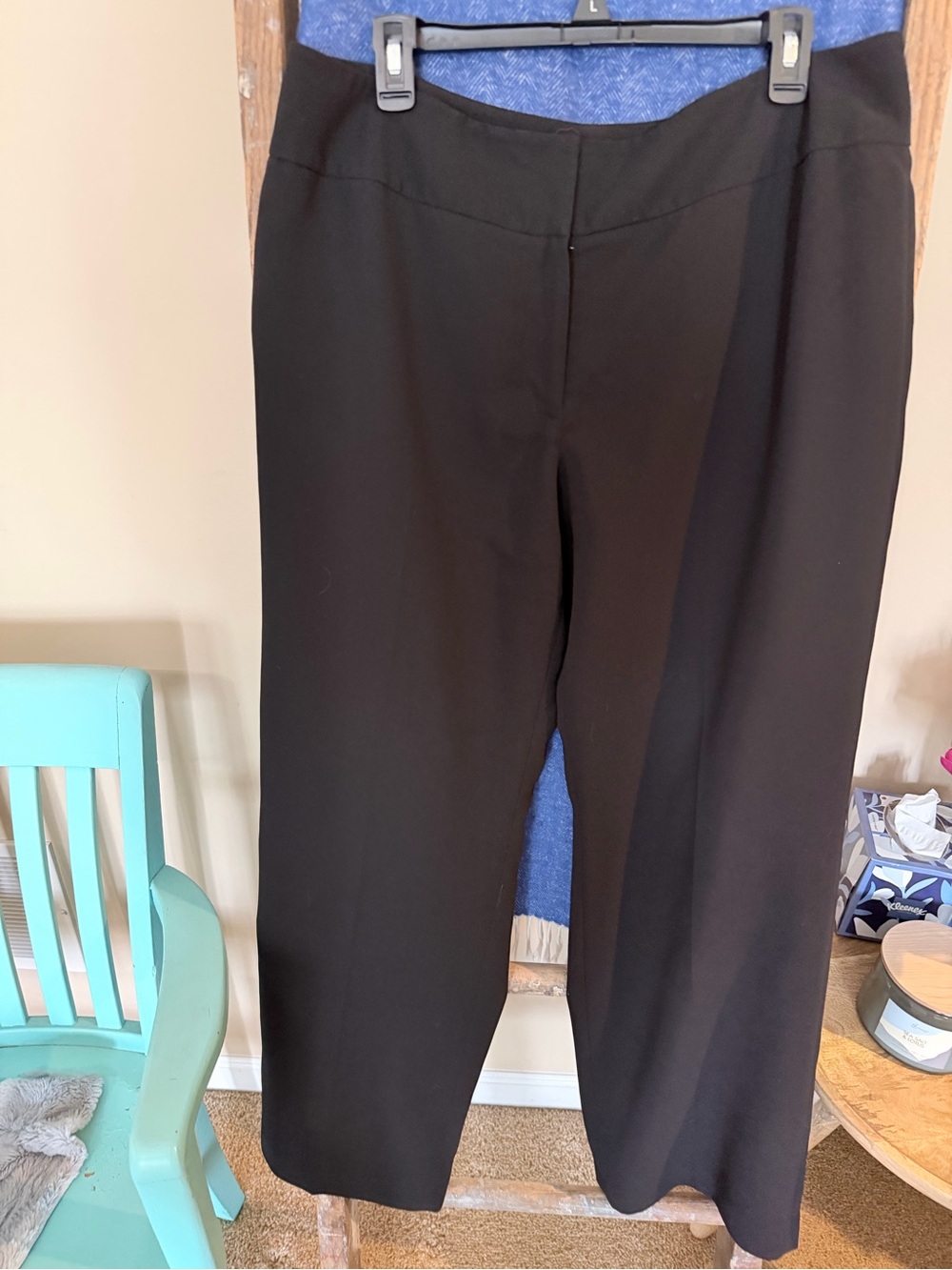 Jones Studio Black Straight-Leg Dress Trousers